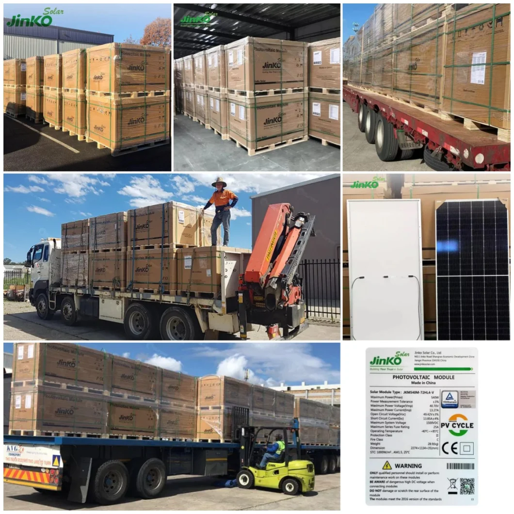 Tier 1 Brand Jinko Ja Longi Trina 540W 550W/545W 555W N Type Solar Panel Price Mono Higher Efficiency Tiger PRO 72hc 530-560 Watt in Stock