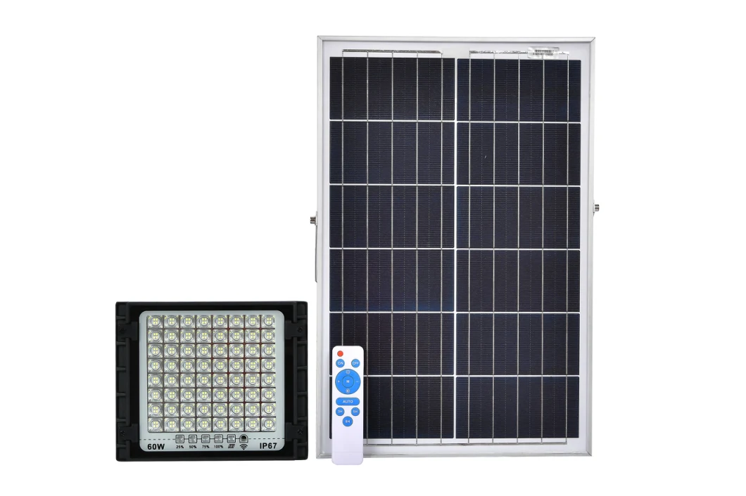 40W 60W 120W 200W 300W Solar Courtyard Lamp with Linear Function IP65 Solar Flood Light