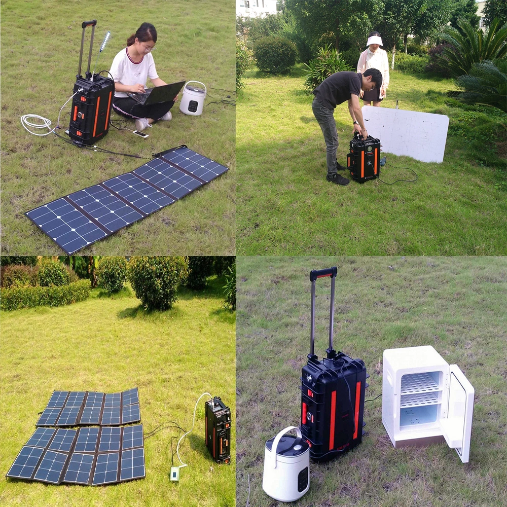 220V 110V Pure Sine Wave Solar Power Generator with Rechargeable Backup Power for Home Office