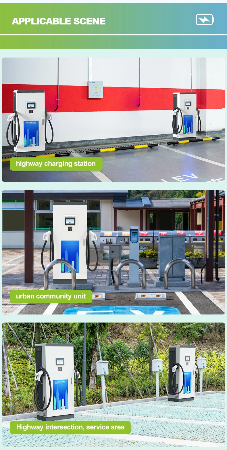 Japanese Standard DC Charging Station 60 Kw Double Guns Ground-Mounted Type