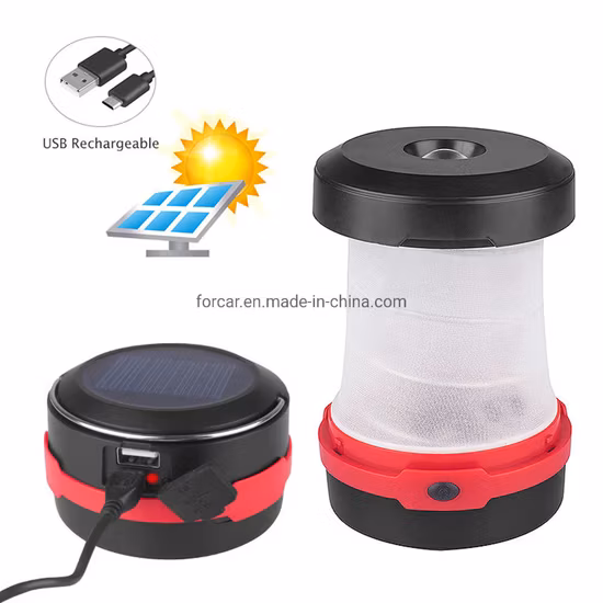 Interruptor dimmer Suporte dobrável para tenda de acampamento Lâmpada de emergência decorativa LED Iluminação de acampamento Energia solar tipo C Luz de acampamento recarregável