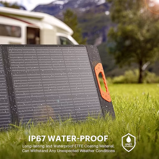 Carregador solar portátil dobrável de 100 W com saída USB