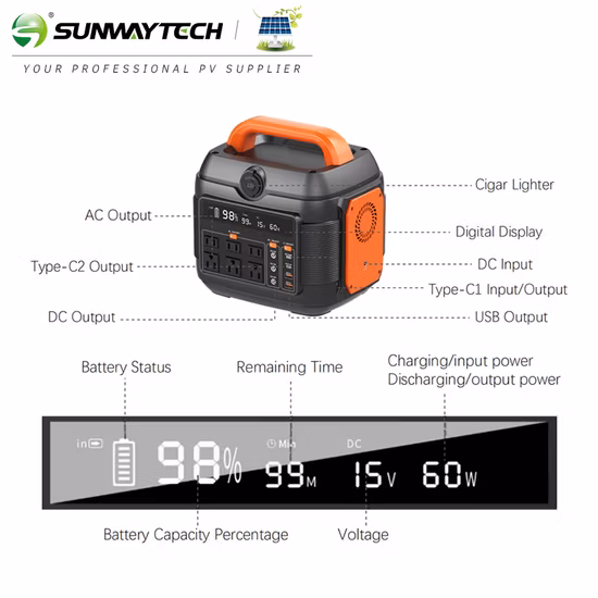 Energia solar FCC MSDS bateria de íon de lítio ao ar livre para casa estação de energia portátil para laptop